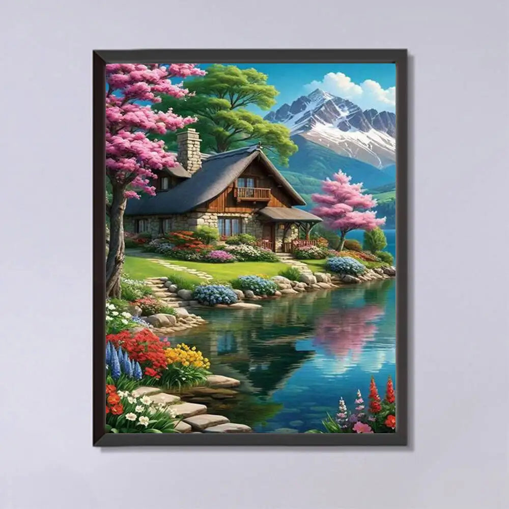 Diamond Painting Maison au Bord de la Rivière