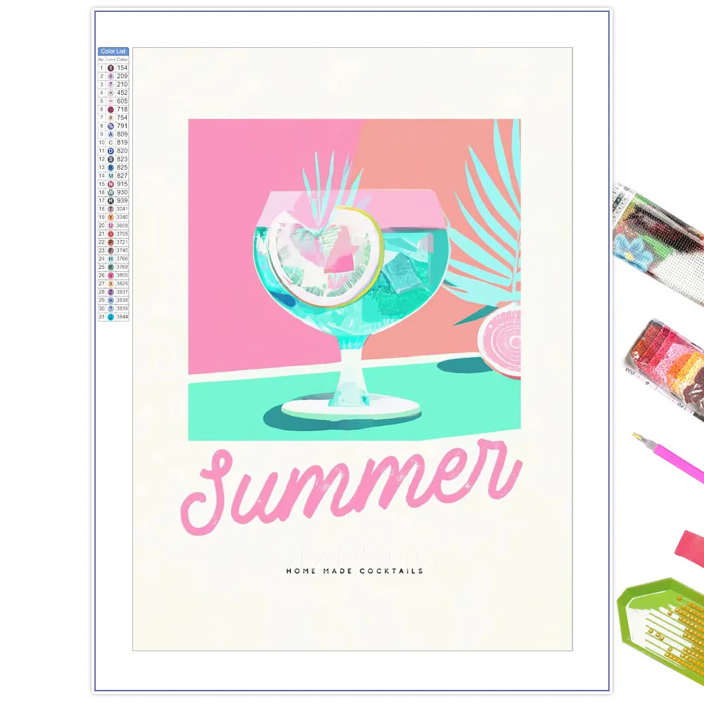 Diamond Painting Affiche Summer