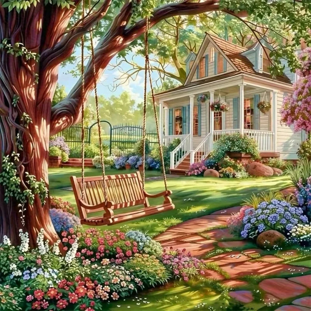 Diamond Painting Cottage Fleuri