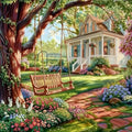 Diamond Painting Cottage Fleuri