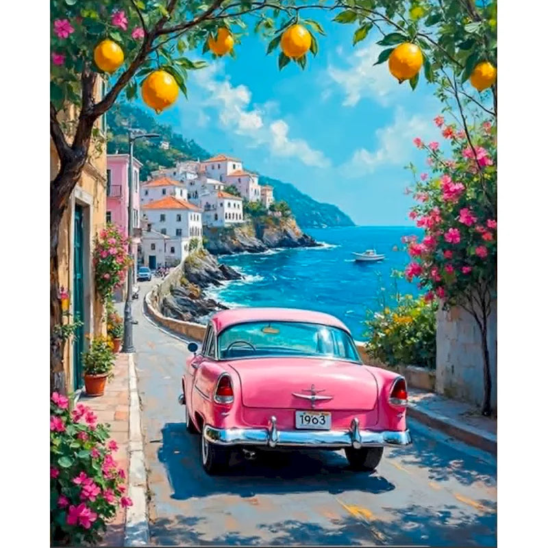 Peinture par Numéros Maison aux Tulipes