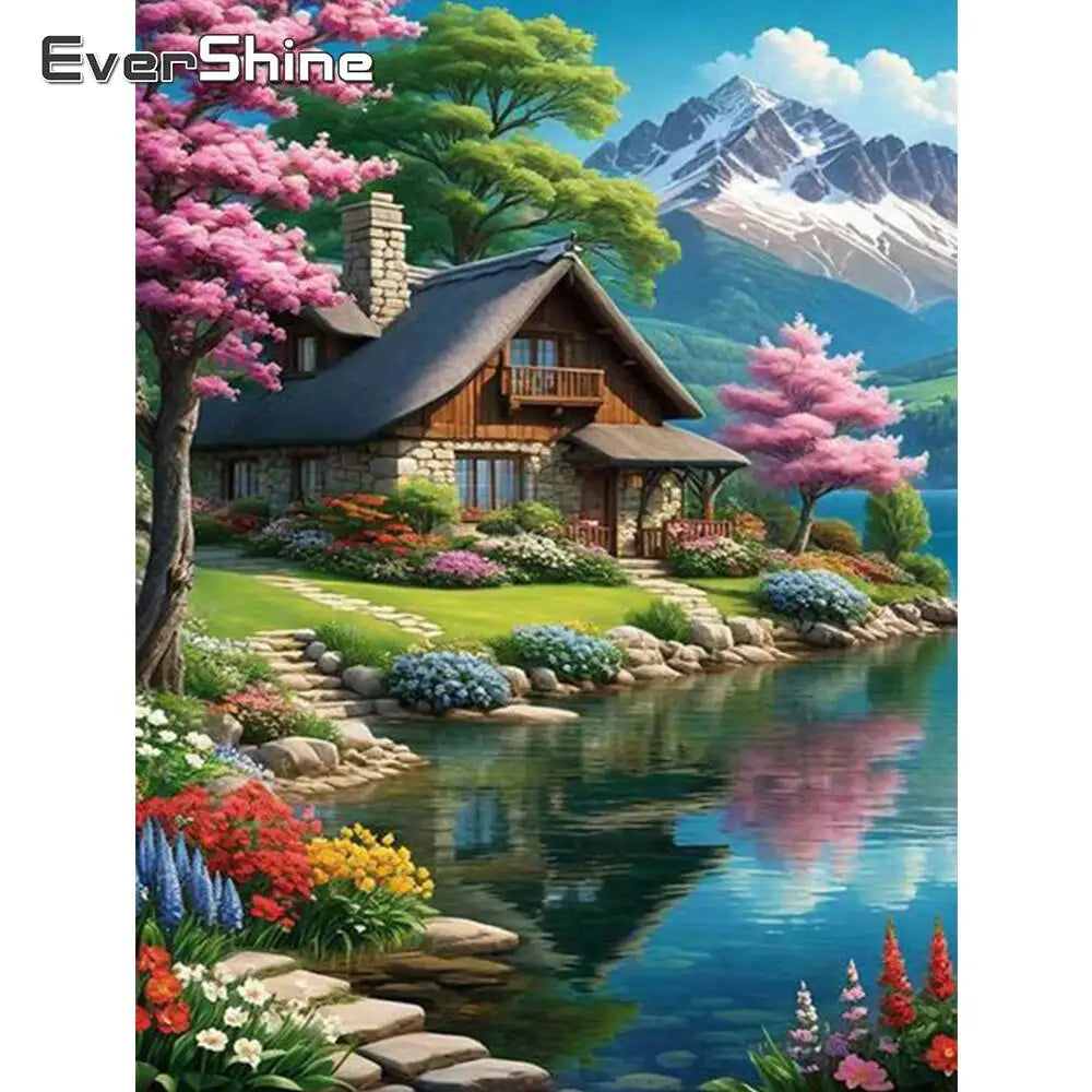 Diamond Painting Maison au Bord de la Rivière