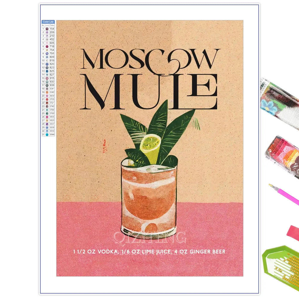 Diamond Painting Affiche Brandy Manhattan