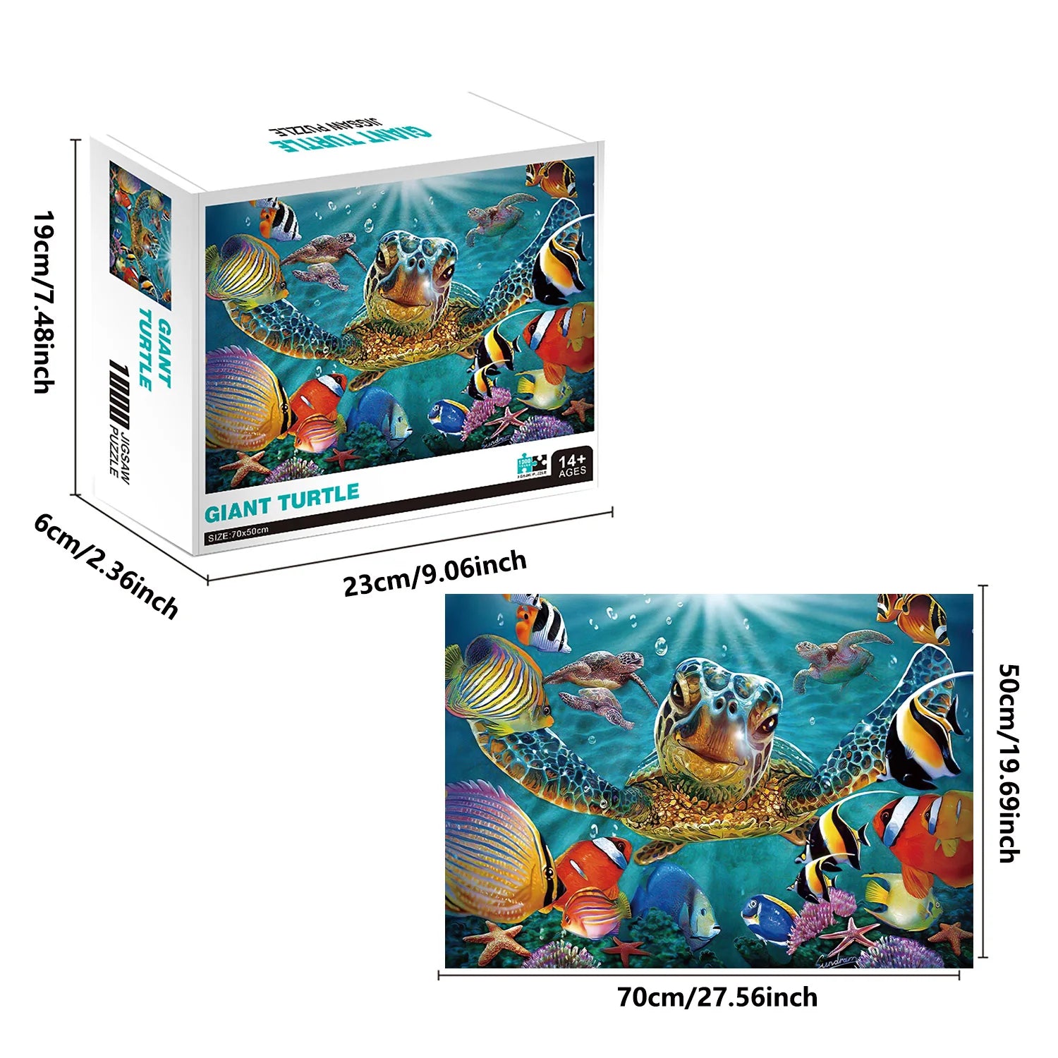 Puzzle Tortue Géante des Océans — 1000 Pièces