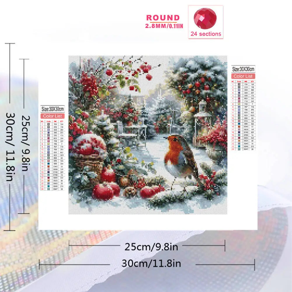 Diamond Painting Oiseau d'Hiver