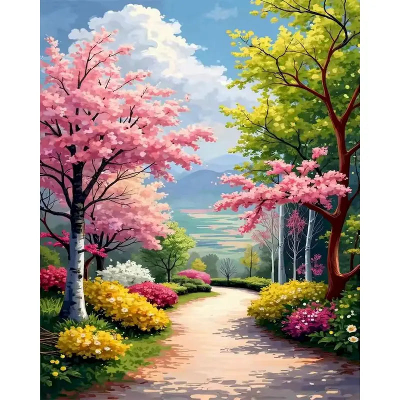 Peinture par Numéros Oranger devant la Porte