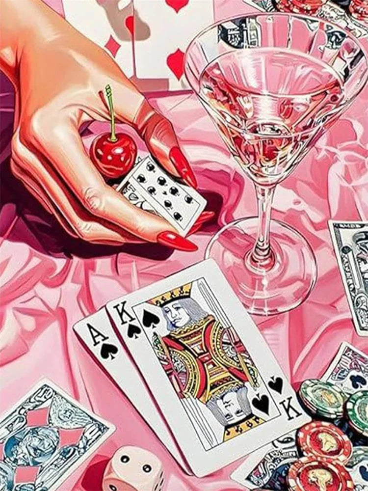Diamond Painting Poker et Cocktail