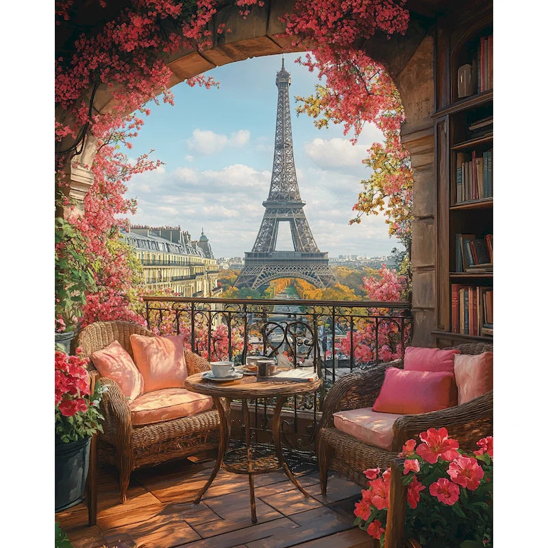 Peinture par Numéros Banc Fleuri