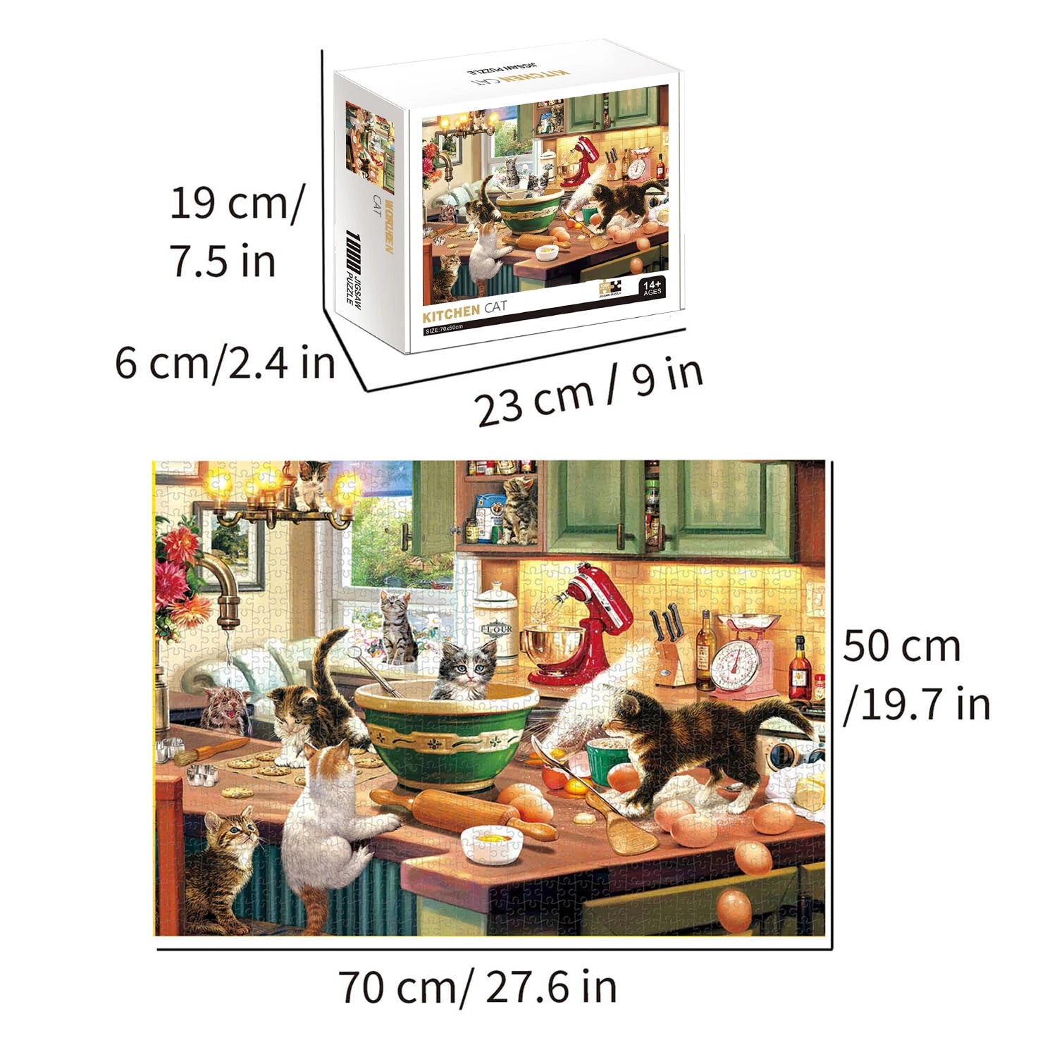 Puzzle Chats en Cuisine — 1000 Pièces