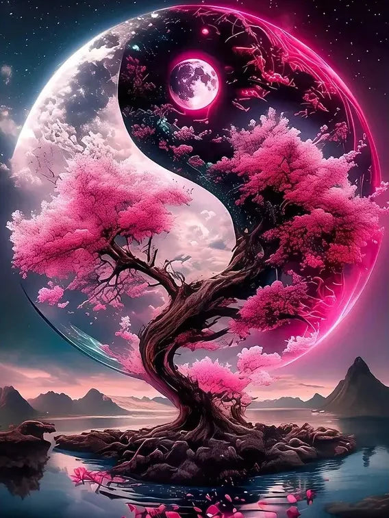 Diamond Painting Arbre sous la Lune