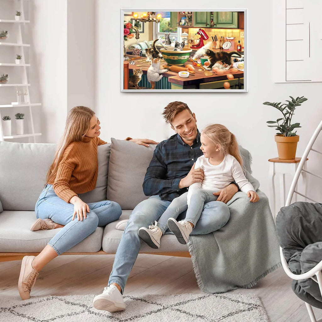Puzzle Chats en Cuisine — 1000 Pièces