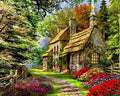 Peinture par Numéros Cottage Fleuri