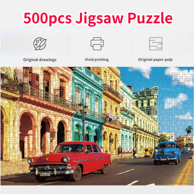 Puzzle Savane au Couchant — 500 Pièces