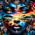 Diamond Painting Femme et Éléphant