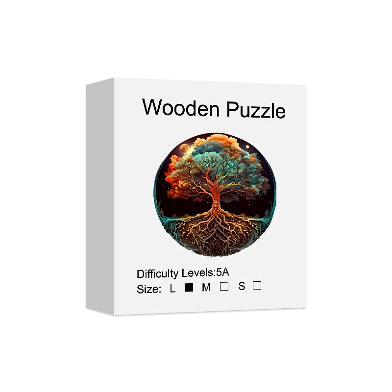 Puzzle en Bois Arbre de Vie — 60 ou 198 Pièces