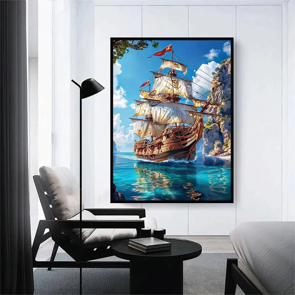 Diamond Painting Barques au Port