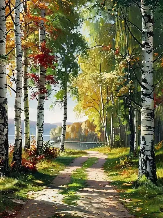 Diamond Painting Allée d'Arbres