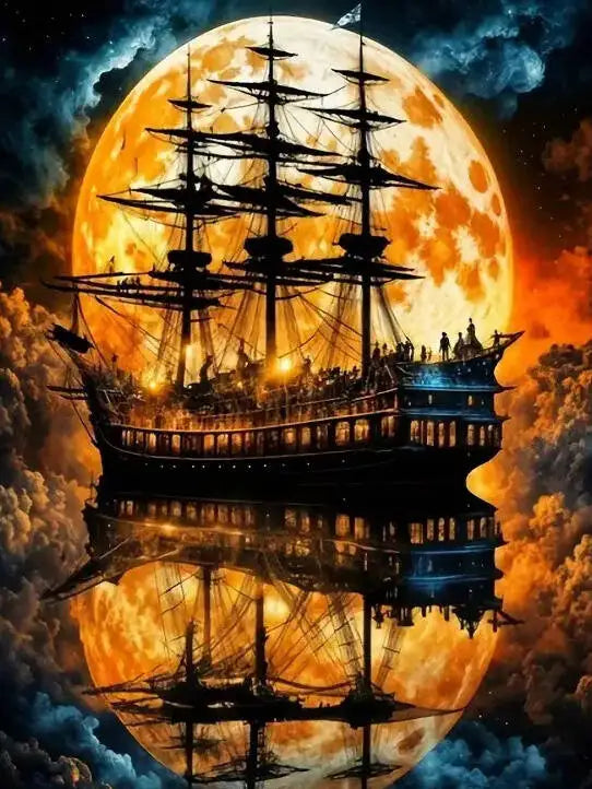Diamond Painting Barque sous la Lune