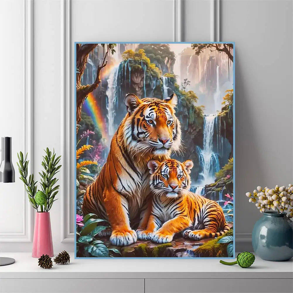 Diamond Painting Tigre à la Cascade