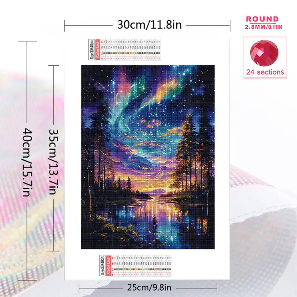 Diamond Painting Rivière et Arbres