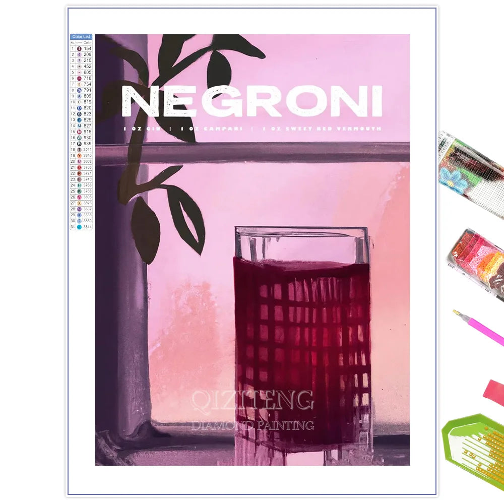 Diamond Painting Affiche Gin Tonic