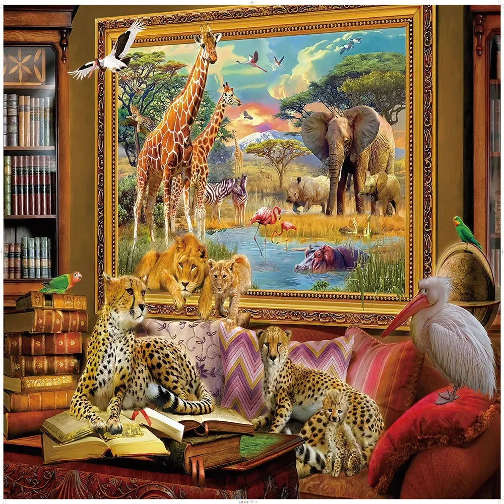 Puzzle Salon Safari — 1000 Pièces