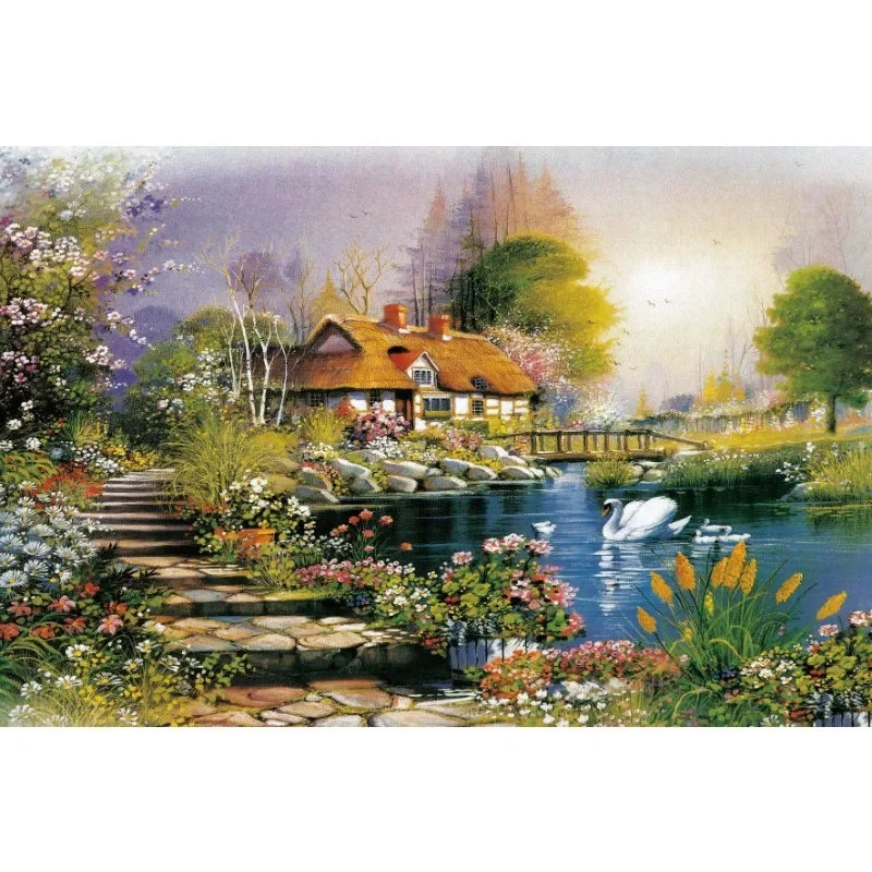 Puzzle Lac des Cygnes — 1000 Pièces