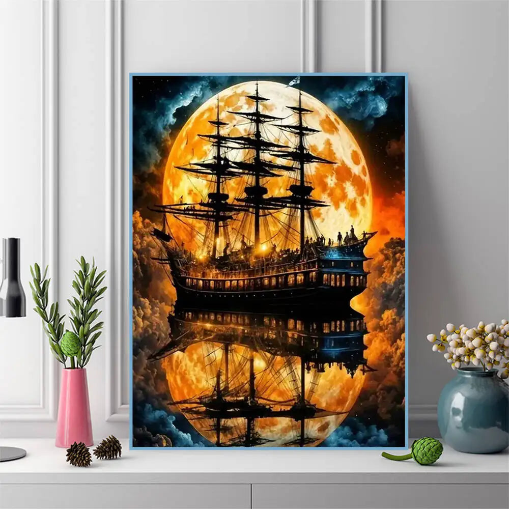 Diamond Painting Barque sous la Lune