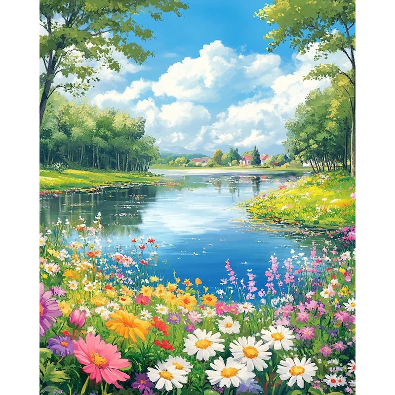Peinture par Numéros Oranger devant la Porte