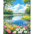 Peinture par Numéros Étang Fleuri
