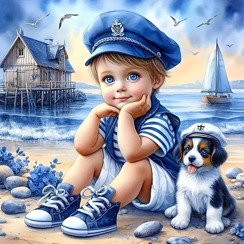 Diamond Painting Portrait d'Enfant