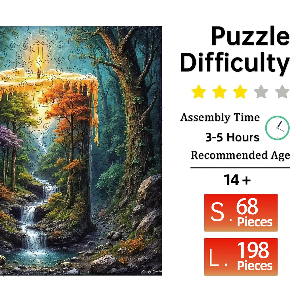 Puzzle en Bois Scène aux Chandelles