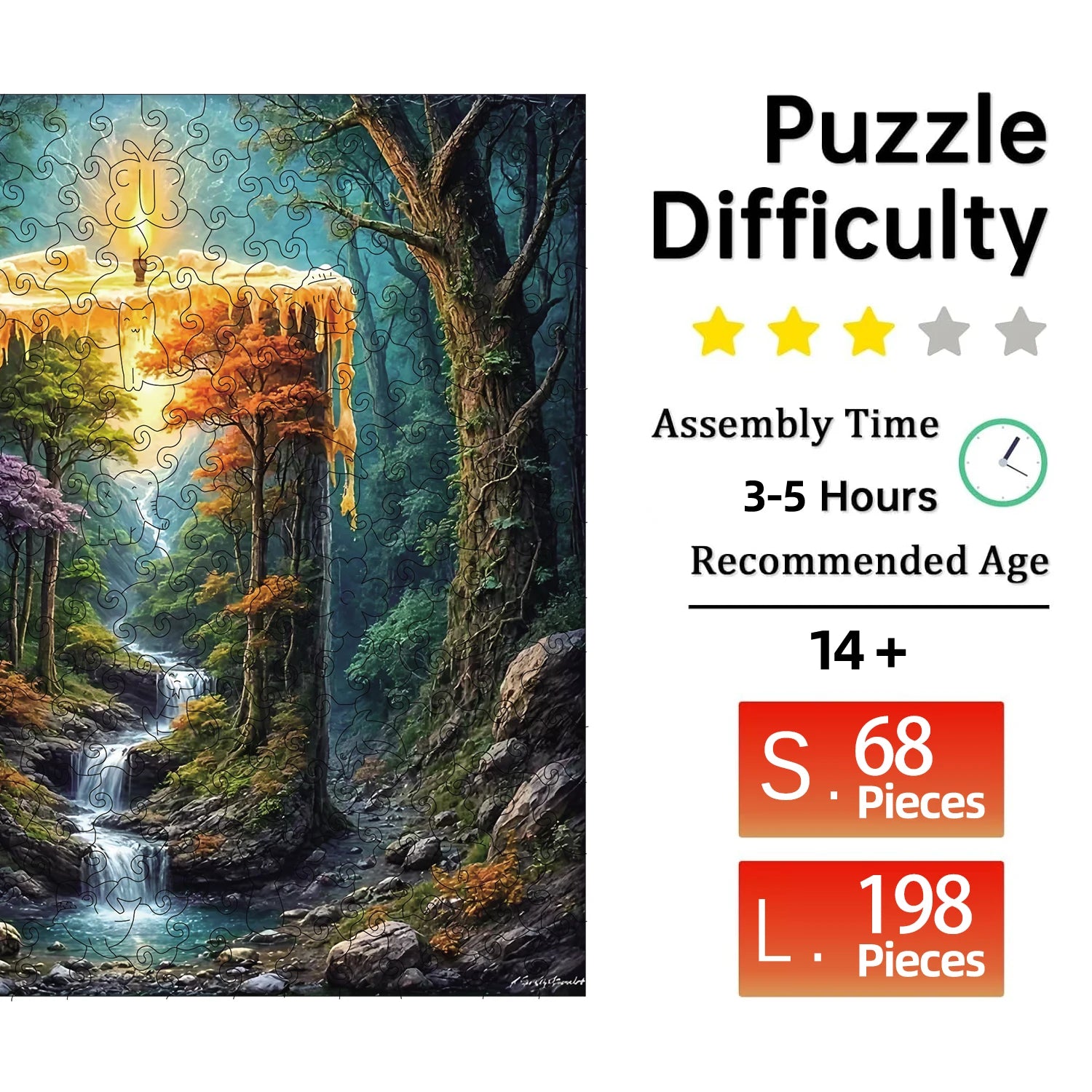 Puzzle en Bois Scène aux Chandelles