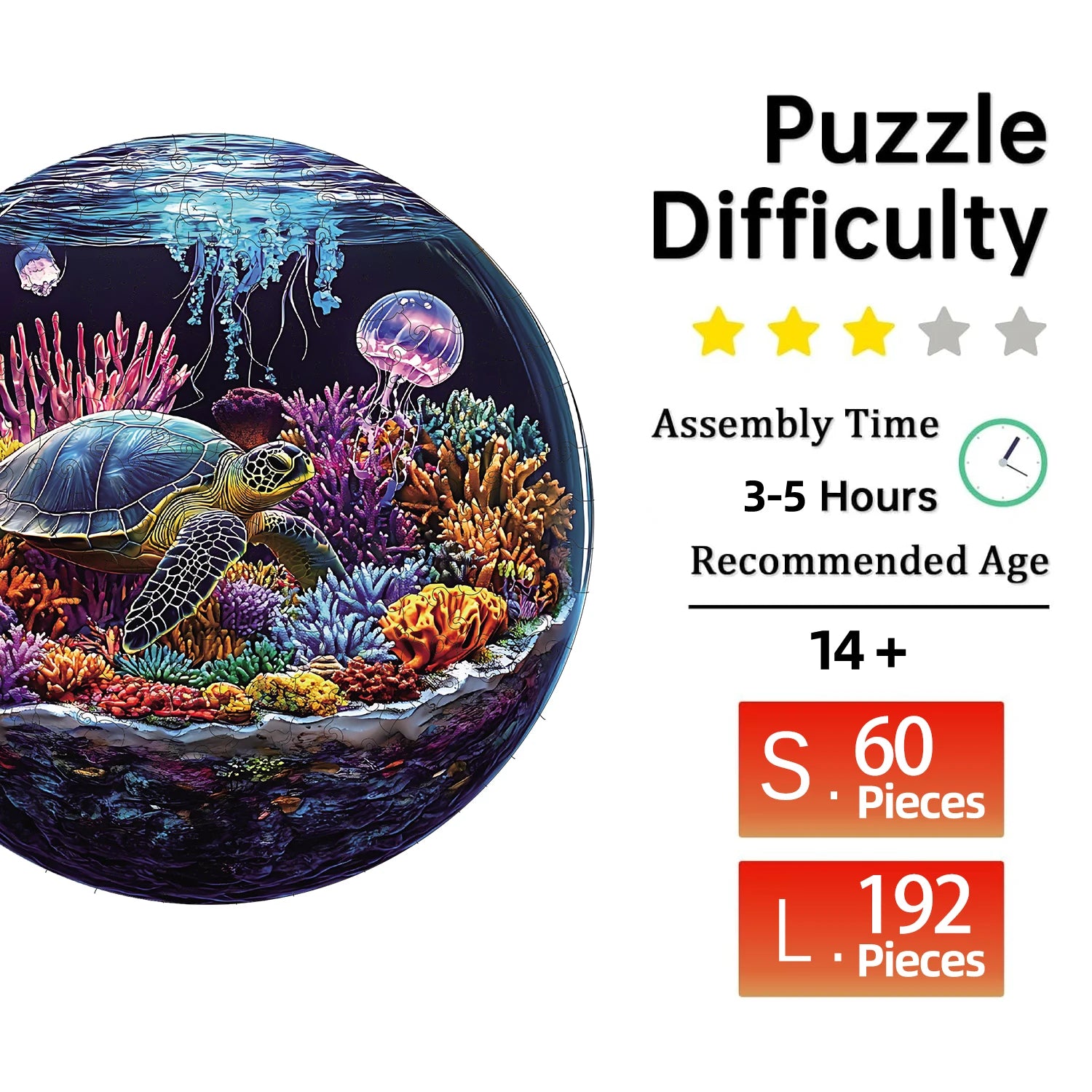 Puzzle en Bois Monde Marin