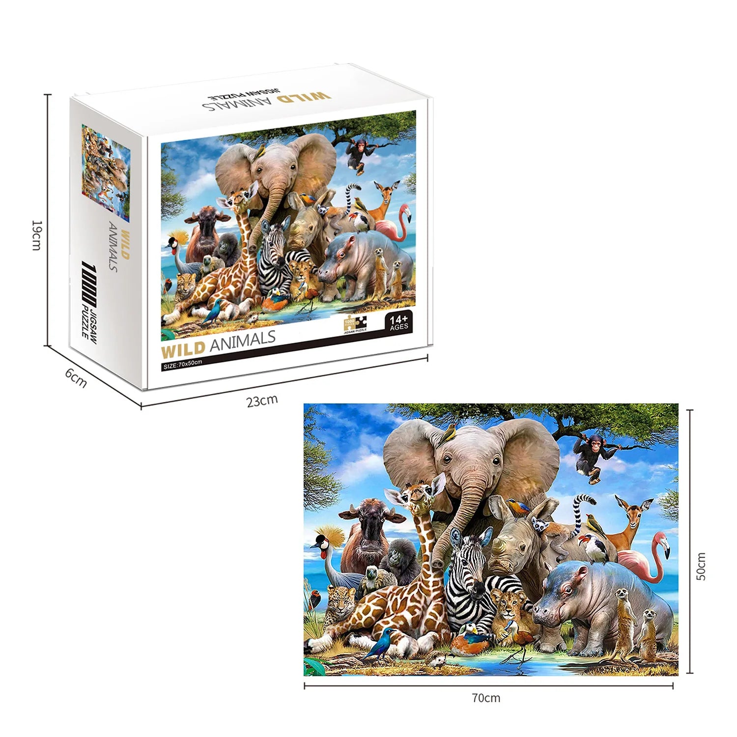 Puzzle Animaux d'Afrique — 1000 Pièces