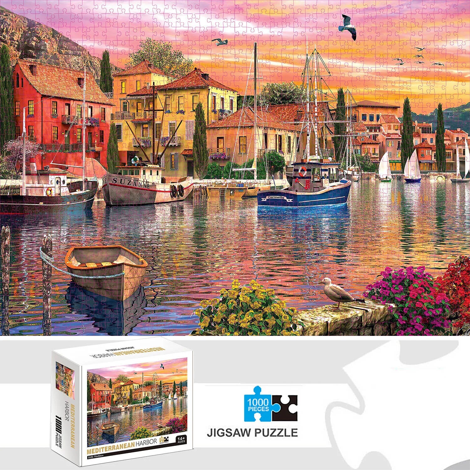 Puzzle Port de Pêche au Couchant — 1000 Pièces