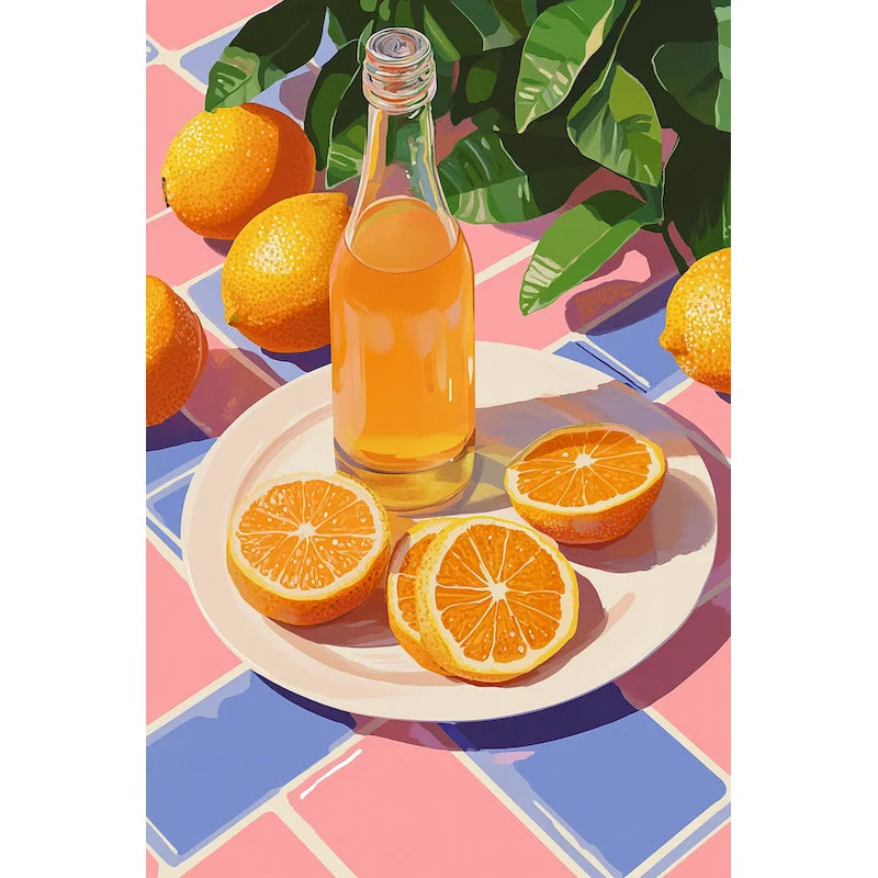 Peinture par Numéros Oranges sur la Table