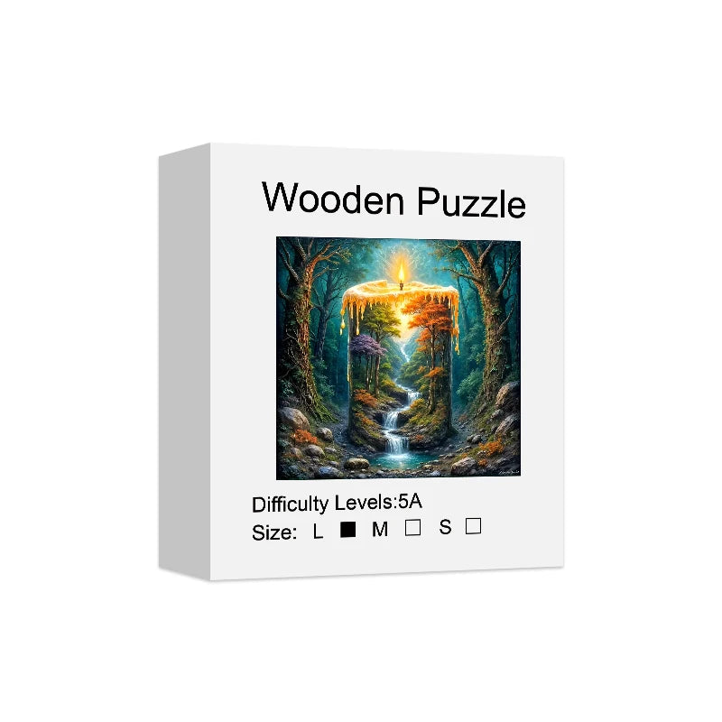 Puzzle en Bois Scène aux Chandelles