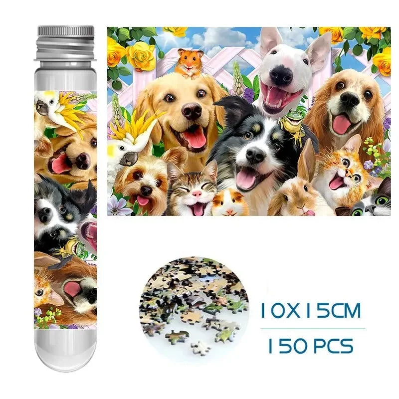 Puzzle Tube Chiens Rigolos — 150 Pièces