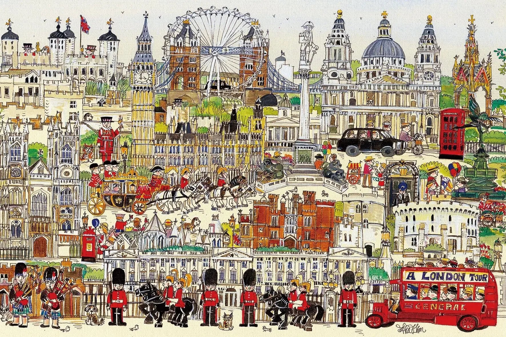 Puzzle Londres Illustré — 1000 Pièces