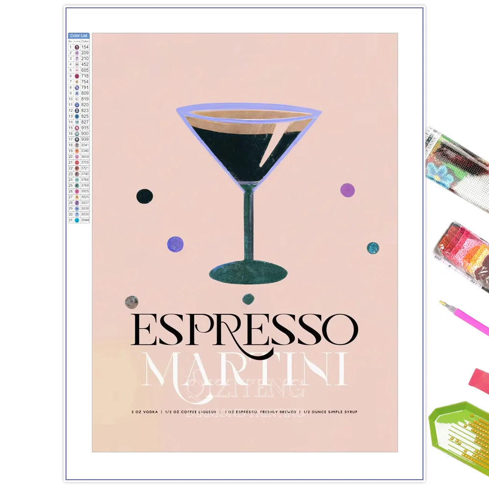 Diamond Painting Affiche Brandy Manhattan