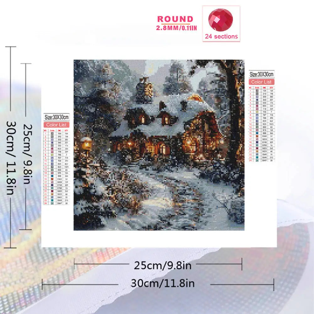Diamond Painting Chalet sous la Neige