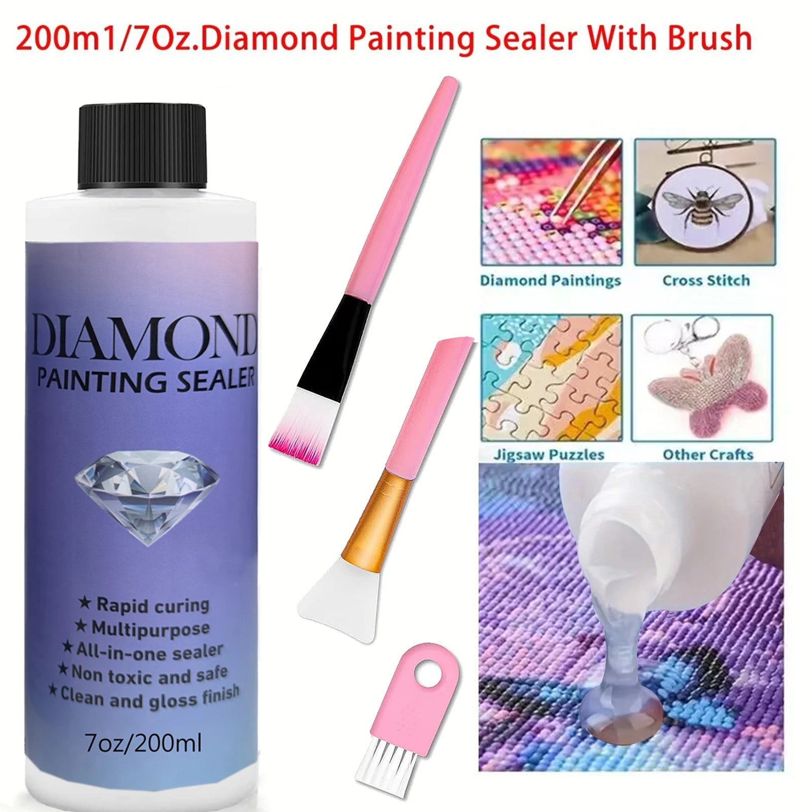 Vernis de Finition Diamond Painting — 60, 120 ou 200 ml