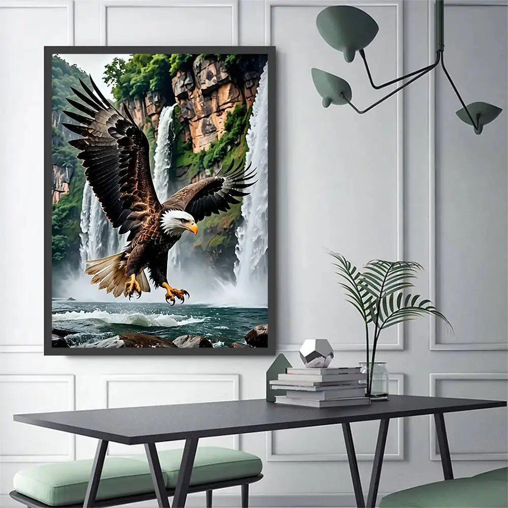 Diamond Painting Aigle à la Cascade