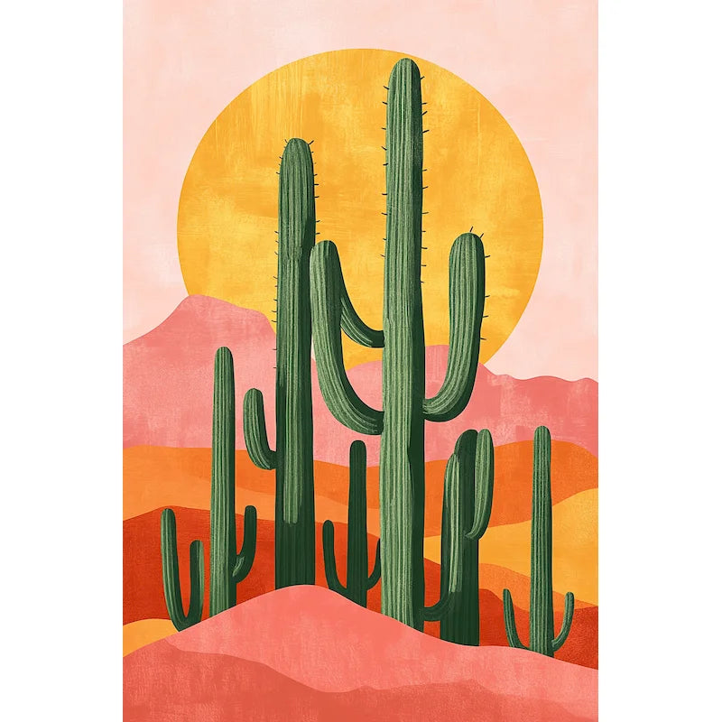 Peinture par Numéros Cactus au Soleil