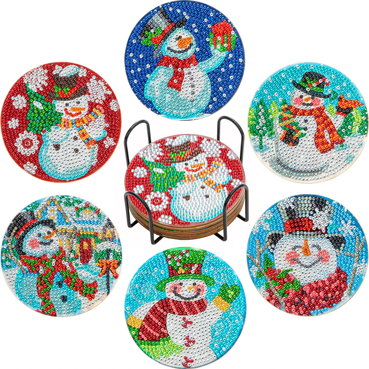 Sous-verres Diamond Painting Mandalas — Lot de 6