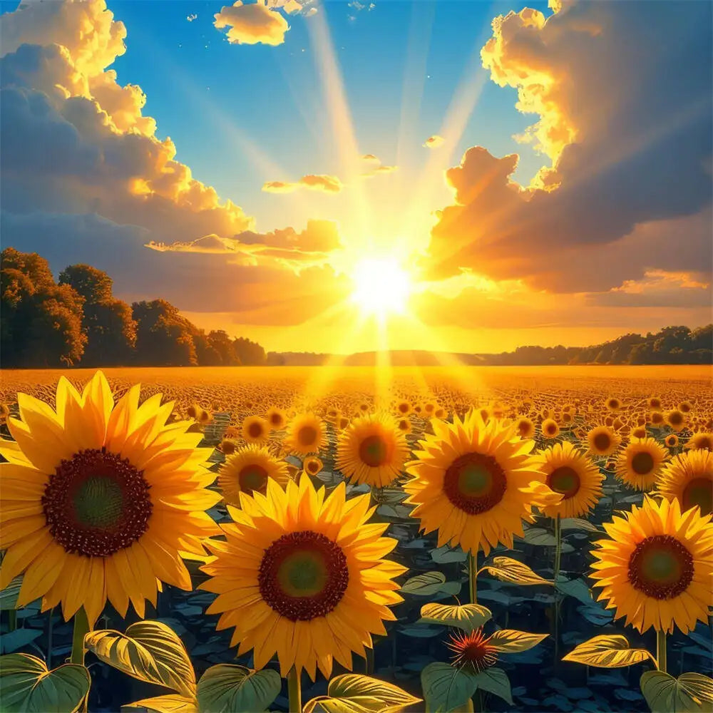 Diamond Painting Tournesols au Couchant