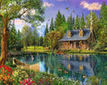 Peinture par Numéros Chalet du Lac Bleu