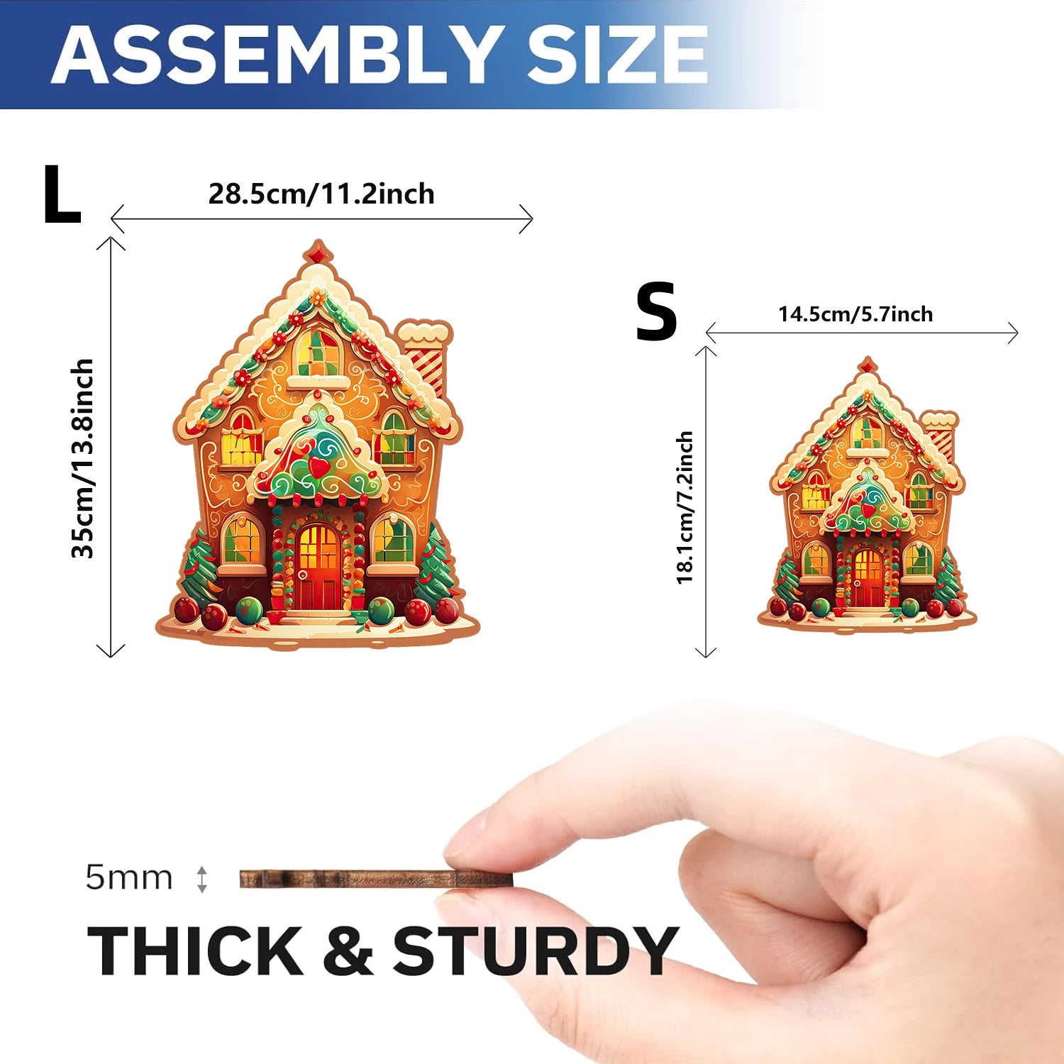Puzzle en Bois Maison de Noël