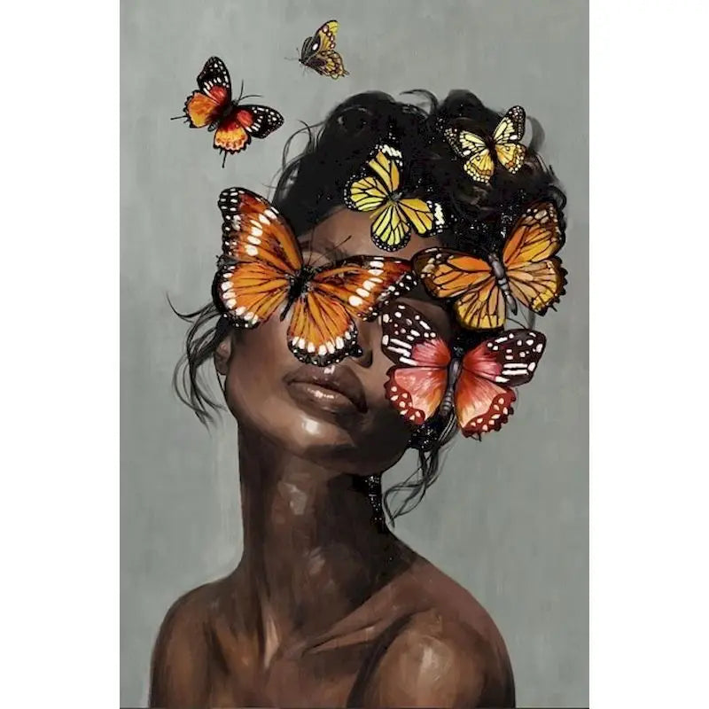 Peinture par Numéros Dame au Chapeau Noir